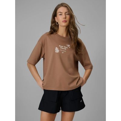 Women's regular printed T-shirt 4F 4FRSS26TTSHF3704-83S