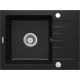 DEANTE ZORBA ZQZN11A granite sink, 1-bowl, with drainer (black)