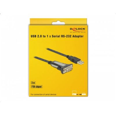 2. DeLOCK 65962 Parallel Cable Black 3m USB Type-A DB-9
