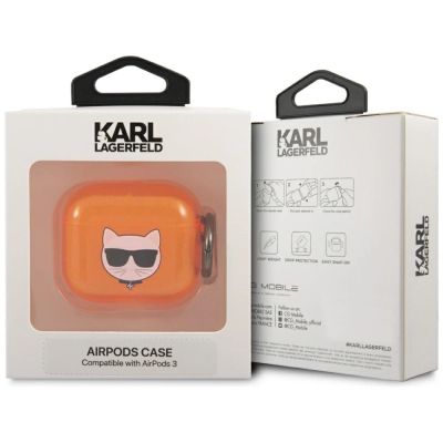 3. Karl Lagerfeld Choupette case for AirPods 3 - orange
