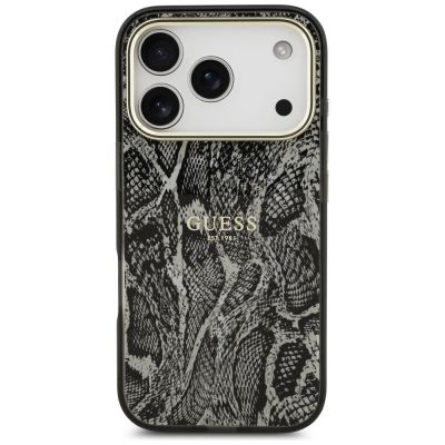 3. Guess Python Pattern MagSafe Case for iPhone 17 Pro / 18 Pro - Black