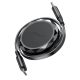 3. Acefast C13-03 USB-C - USB-C 60W Cable Retractable - Black