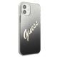 4. Guess GUHCP12SPCUGLSBK iPhone 12 mini 5.4" black/black hardcase Glitter Gradient Script