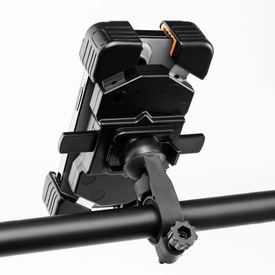 11. Rockbros HW-117 Handlebar Clamp Phone Holder - Black and Orange