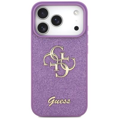 3. Guess Fixed Glitter Big 4G case for iPhone 17 Pro - purple