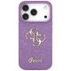 3. Guess Fixed Glitter Big 4G case for iPhone 17 Pro - purple