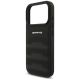 6. AMG Leather Debossed Lines Logo Case for iPhone 17 Pro - Black