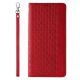 5. Magnet Strap Case for Samsung Galaxy S23+ Flip Wallet Mini Lanyard Stand red