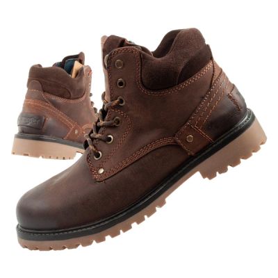 Wrangler Yuma men's boots, Chelsea boots, elegant leather, dark brown