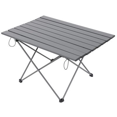 3. FOLDING TABLE 68x46x40CM GREY ALUMINUM IN A COVER
