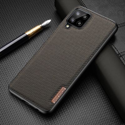 18. Dux Ducis Fino case covered with nylon material for Samsung Galaxy A22 4G green