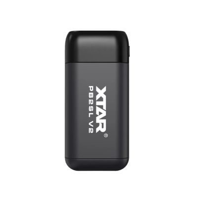 6. XTAR Charger with Power Bank Function for Cylindrical Li-Ion Batteries 18650/20700/21700, Black – 2 Channels PB2SLV2