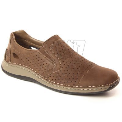 2. Leather openwork shoes Rieker M RKR198A brown