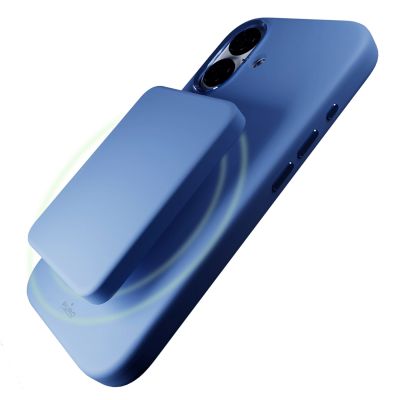 7. Puro Icon Mag Pro MagSafe Silicone Case for iPhone 16 - Blue