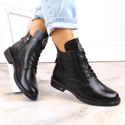 3. Lace-up and zipper ankle boots Potocki W WOL171B black