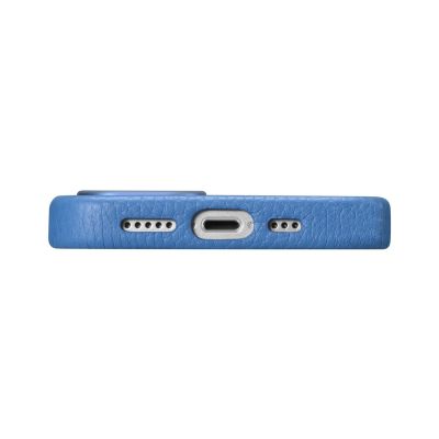 5. iCarer Litchi Premium Leather Case iPhone 14 Pro Max Magnetic Leather Case with MagSafe Light Blue (WMI14220712-LB)