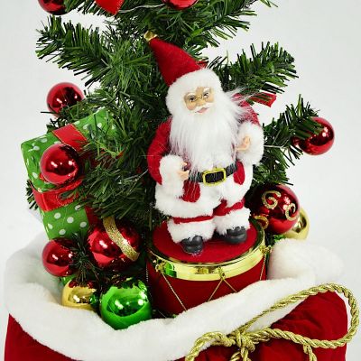 3. DECORATIVE CHRISTMAS TREE 60CM 25LED TIMER - SANTA CLAUS