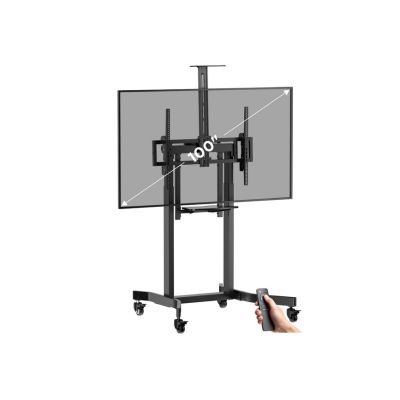 12. Equip Floor Stand Holder 55-100"/1TFT 120kg 1Shelf Solid Retail (650633)