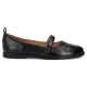 2. Women's leather ballet flats with a belt, black Filippo DP7742