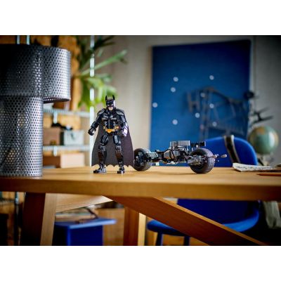 10. LEGO Super Heroes 76273 Buildable Batman Figure and Batcycle