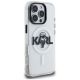 4. Karl Lagerfeld IML Karl Sketch Logo MagSafe Case for iPhone 16 Pro Max - Clear