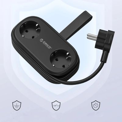 5. Orico APP 15.5W 5in1 Power Strip 2x AC + 2x USB-A + 1x USB-C - Black