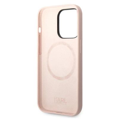 7. Karl Lagerfeld KLHMP14XSLKHLP iPhone 14 Pro Max 6.7 "hardcase light pink / light pink Silicone Karl`s Head Magsafe