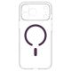 5. Spigen Ultra Hybrid Mag MagSafe Case for iPhone 18 Pro / 17 Pro – Clear Burgundy