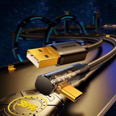 2. Joyroom Gaming Cable S-UC027A6 USB-C (angled) / USB-A (straight) 3A 1.2 m - black