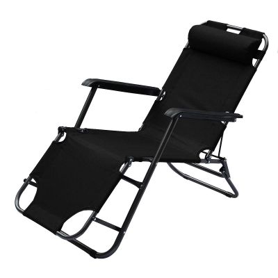 10. MULTIPLE-POSITION LEVEL CHAIR WITH HEADREST, BLACK