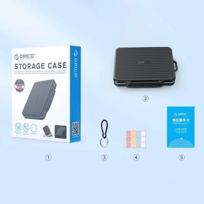 14. Black Memory Card Case for 2.5" SSD, 2.5" HDD, M.2 SSD, SD Card, Micro SD Card, CompactFlash Card and Card Readers