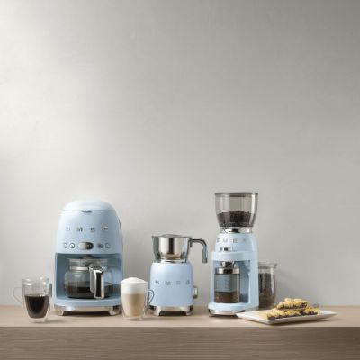 9. SMEG coffee machine model DCF02PBEU pastel blue