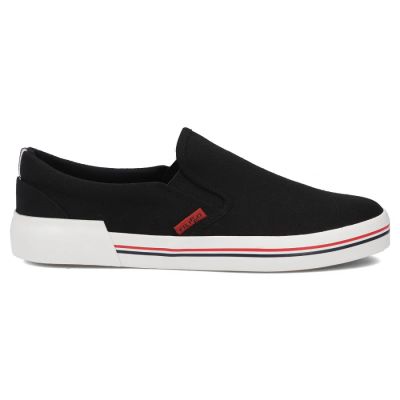 2. Men's slip-on sneakers, black, Filippo MTN7792
