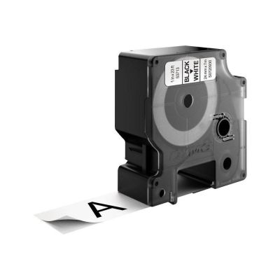 5. Dymo D1 Tape - 24mm x 7m Black/White