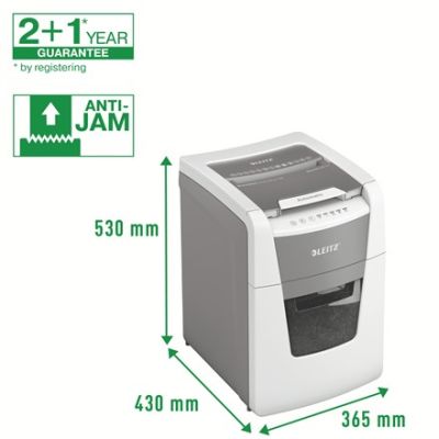 11. Leitz IQ AutoFeed 100 Shredder, P4, 100 sheets, 34 l bin