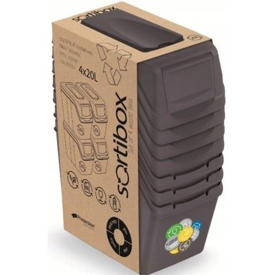 4. GARBAGE BINS 20 L SORTIBOX SET 4 PCS ANTHRACITE - end