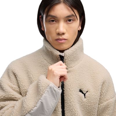 5. Men's Puma Hybrid Re: Fibre Sherpa Jacket Beige 694562 82