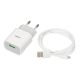 2. iBOX C-41 USB 2A wall charger, 1 USB port, microUSB cable