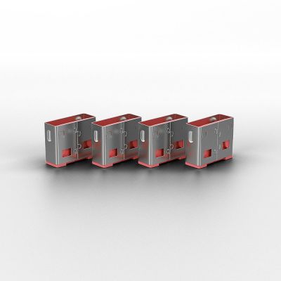 2. Lindy 40450 Port Blocker Port Blocker + USB Type-A Dongle Pink Acrylonitrile Butadiene Styrene (ABS) 5 pcs.