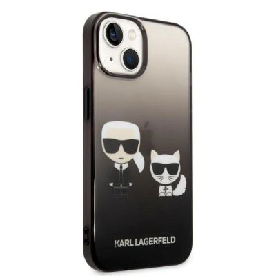 4. Karl Lagerfeld KLHCP14STGKCK iPhone 14 6,1 "hardcase black / black Gradient Ikonik Karl & Choupette