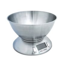 ELDOM ELECTRONIC KITCHEN SCALE WK320S RENA ACCURACY 1 G WEIGHT UP TO 5 KG LED DISPLAY STEEL WITH BOWL