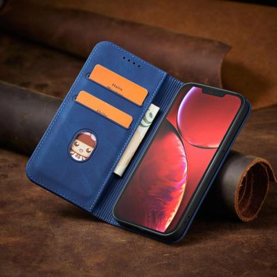 11. Magnet Fancy Case case for iPhone 14 flip cover wallet stand blue