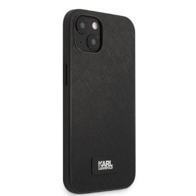 4. Karl Lagerfeld KLHCP13MSFMP2K iPhone 13 6.1" hardcase black/black Saffiano Plaque
