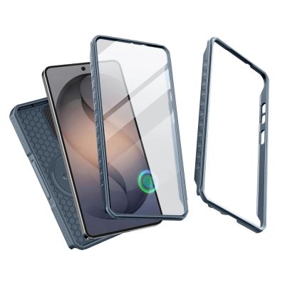 3. Tech-Protect Kevlar MagSafe 2-Set Case for Samsung Galaxy S26 Ultra - Blue