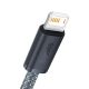 2. Baseus cable for iPhone USB - Lightning 2m, 2.4A gray (CALD000516)