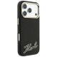 4. Karl Lagerfeld Grained with Resin Signature Logo MagSafe Case for iPhone 18 Pro / 17 Pro - Black