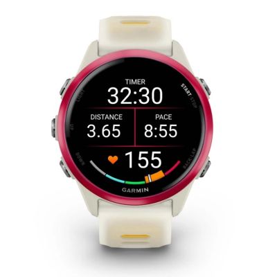 6. Garmin Forerunner 570 42mm Bone/Raspberry Aluminum watch