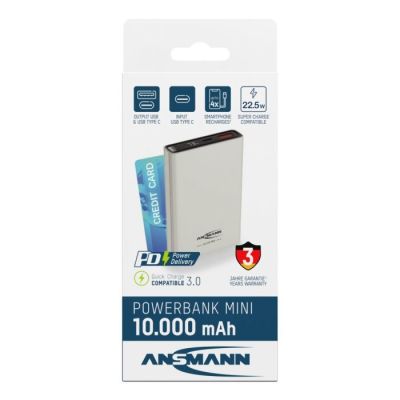 11. Ansmann 1700-0156 Lithium-Ion (Li-Ion) Power Bank 10000 mAh White