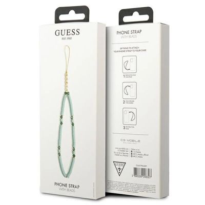 3. Guess pendant GUSTPEARP Phone Strap blue/blue Heishi Beads