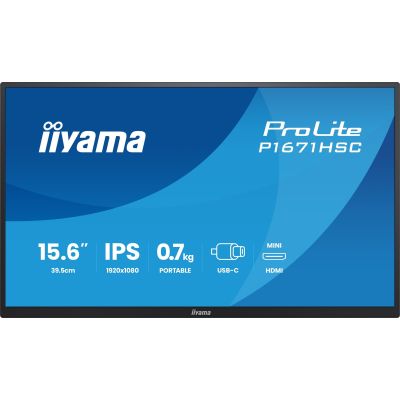 2. iiyama ProLite P1671HSC-B1 computer monitor 39.6 cm (15.6") 1920 x 1080 px Full HD LED Black